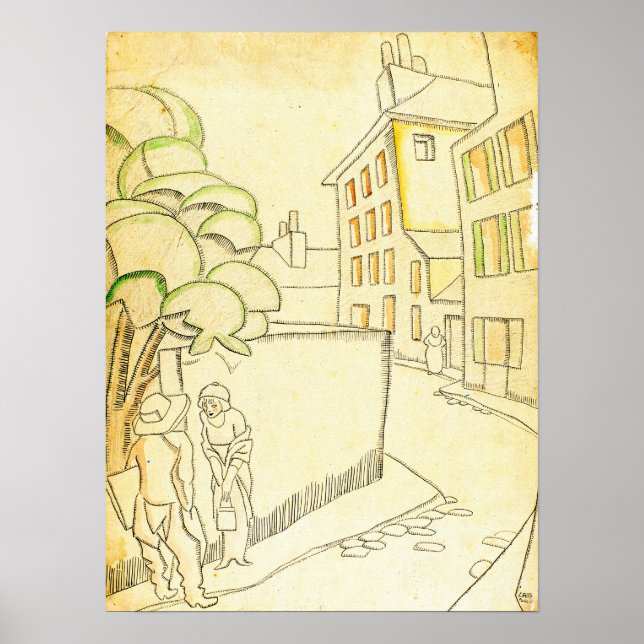 Gris - A Street In Montmartre Poster (Front)