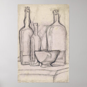 Gris - Bottles And Bowl 1911 Poster
