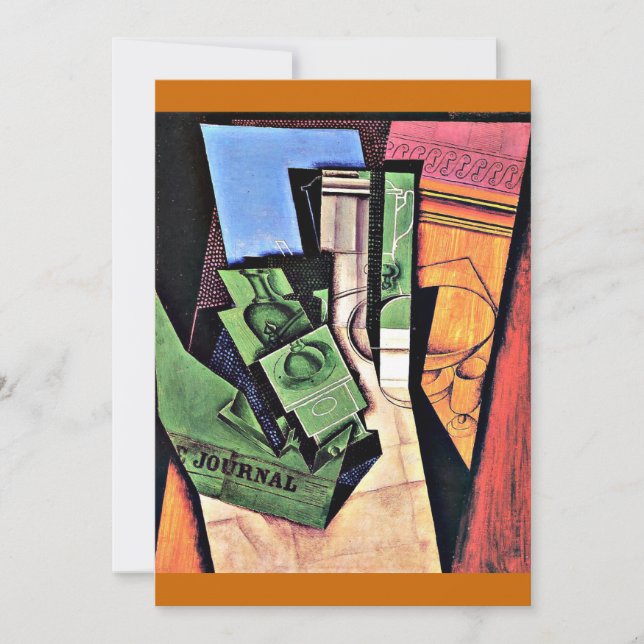 Gris - Breakfast, famous painting, Card (Front)