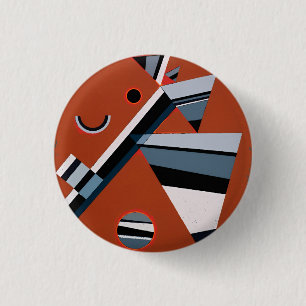 Gris by Kandinsky Abstract Painting Modern Art 3 Cm Round Badge
