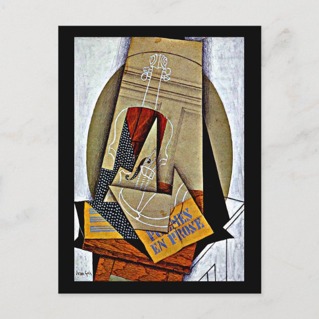 Gris - Composition with Violin Holiday Postcard (Front)