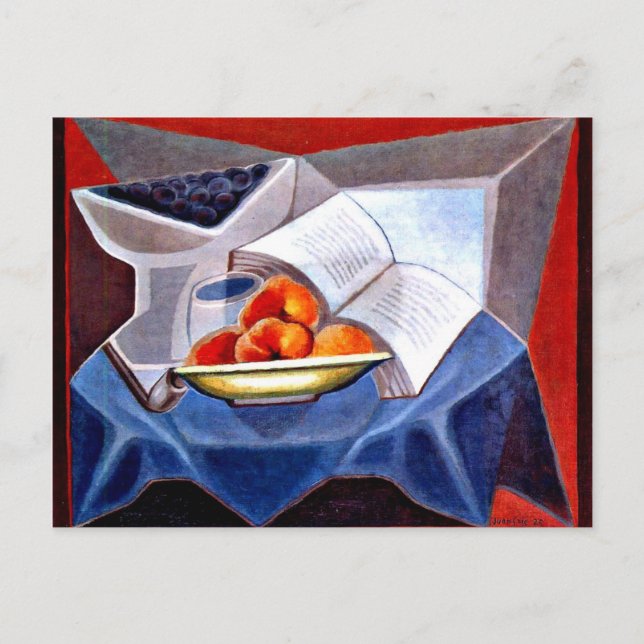 Gris - Fruit and Book Postcard (Front)