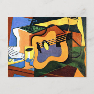 Gris - Guitar and Bottle Postcard