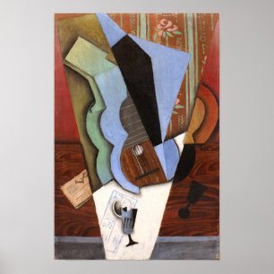 Gris - Guitar And Glass Poster