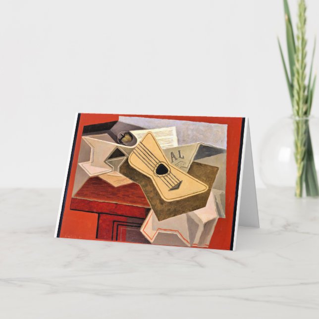 Gris - Guitar and Newspaper Card (Front)