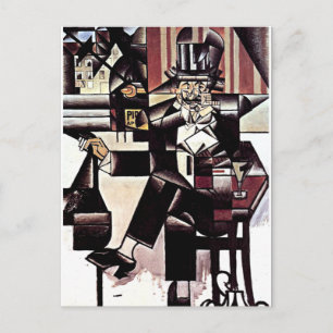 Gris - Man in a Cafe Postcard
