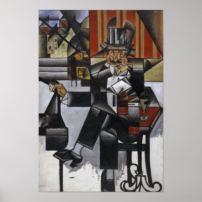 Gris - Man In A Cafe Poster (Front)