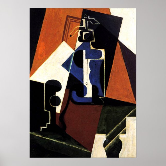 Gris - Seltzer Bottle and Glass Poster (Front)