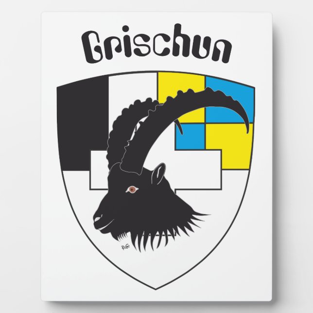 Grischun Svizra Fotoplatte Plaque (Front)