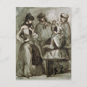 Grisettes and Workers Postcard