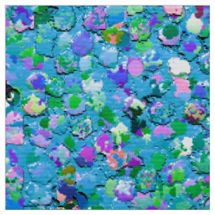 Grit Glitter Fashion Multicolor Painting #2 Fabric