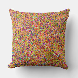 Grit Glitter Fashion Multicolor Painting #3 Cushion