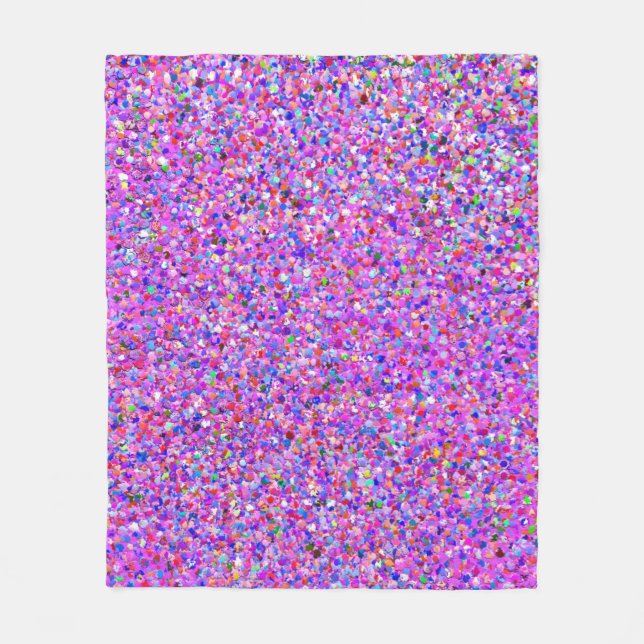 Grit Glitter Fashion Multicolor Painting Fleece Blanket (Front)