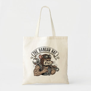 Gritty Aircraft Mechanic The Hangar Rat Tote Bag