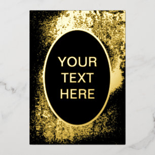 Gritty and Glamourous Golden Grunge Foil Blank Car
