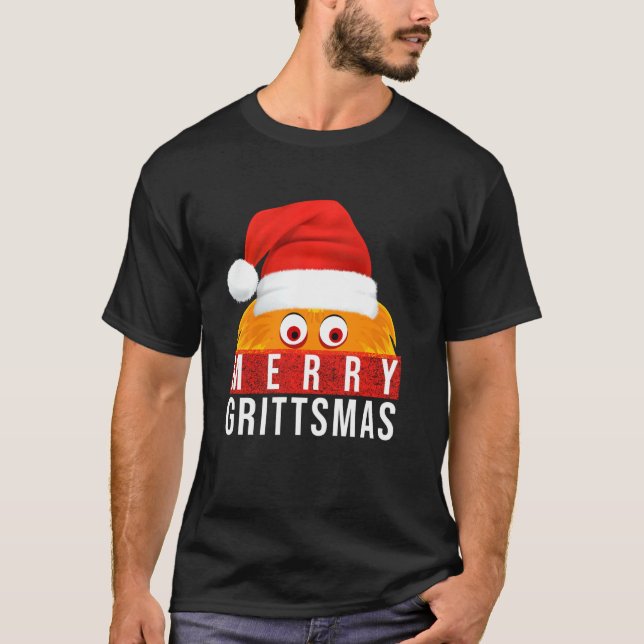 Gritty Christmas Merry Grittsmas Christmas T-Shirt (Front)