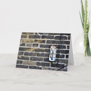 Gritty City Wall With Electric Box and Wires  Card
