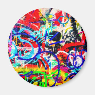 Gritty Crazy Graffiti Magnet