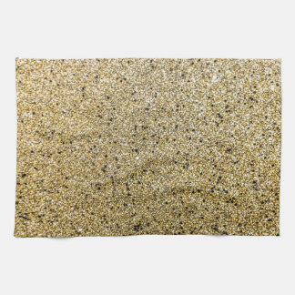 Gritty Gold Glitter Sparkle Tea Towel