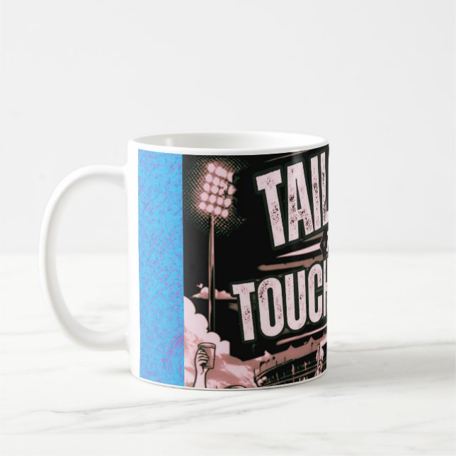 Gritty Tailgates and Touchdowns Retro Sports Mug (Left)