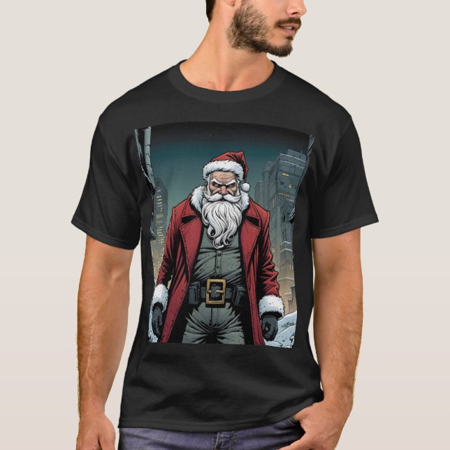 Gritty Urban Santa Claus T-Shirt (Front)
