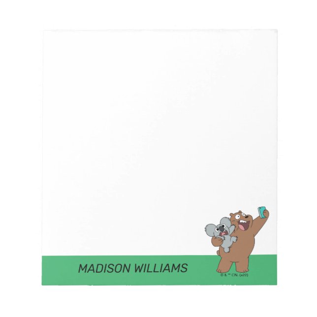 Grizz & Nom Nom - #InternetFamous Notepad (Front)