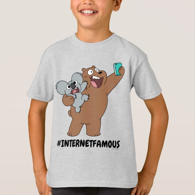 Grizz & Nom Nom - #InternetFamous T-Shirt (Front)