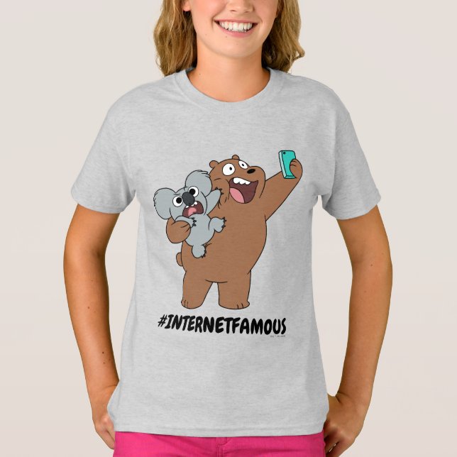 Grizz & Nom Nom - #InternetFamous T-Shirt (Front)