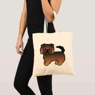 Grizzle Norfolk Terrier Cartoon Dog Tote Bag