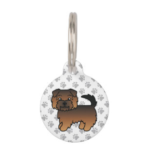 Grizzle Norfolk Terrier Dog & Pet's Info Pet Tag