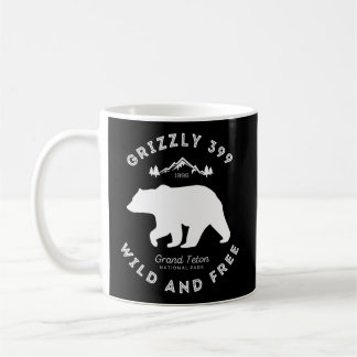 Grizzly 399 Wild Free Grand Teton National Park Coffee Mug