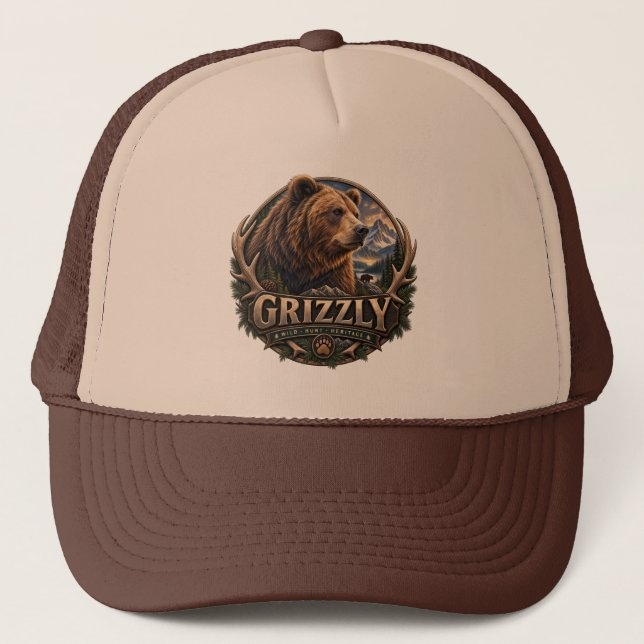 Grizzly – American Wild Trucker Hat (Front)