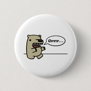 Grizzly Bear 6 Cm Round Badge