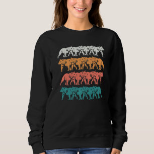 Grizzly Bear Animal Forest Animal Retro Bear Sweatshirt