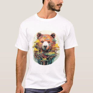Grizzly Bear Animal World Predator Wild Nature Art T-Shirt