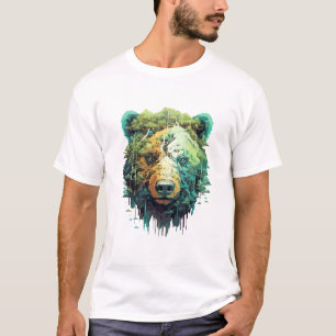 Grizzly Bear Animal World Predator Wild Nature Art T-Shirt