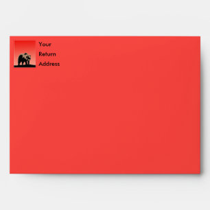 Grizzly Bear at Sunset  - Original Wildlife Art Envelope