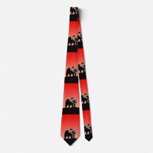 Grizzly Bear at Sunset - Original Wildlife Art Tie