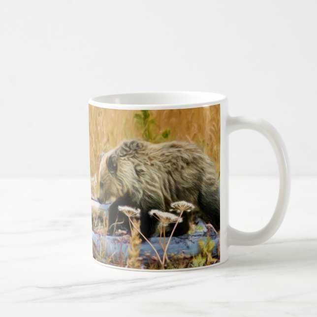 Grizzly Bear Cub Coffee Mug (Right)