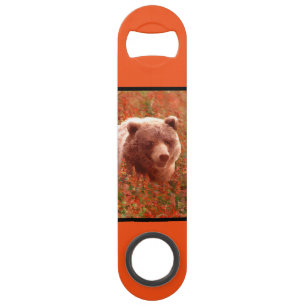 Grizzly Bear Cub in Fireweed Painting Wildlife Art
