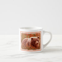 Grizzly Bear Cub in Fireweed Painting Wildlife Art