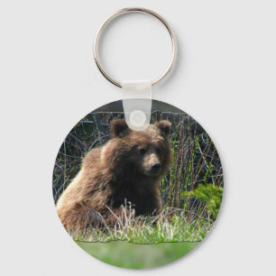 Grizzly Bear Cub Key Ring