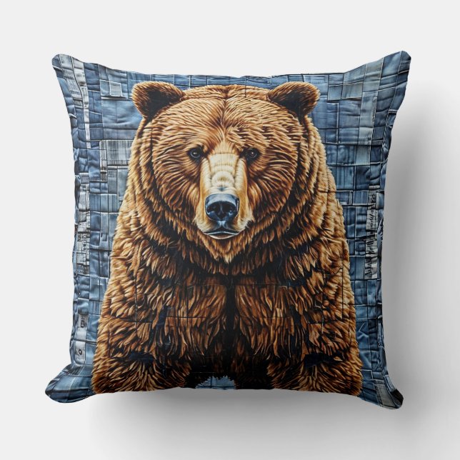 Grizzly bear cushion (Front)
