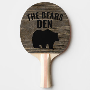 GRIZZLY BEAR DEN PING PONG PADDLES