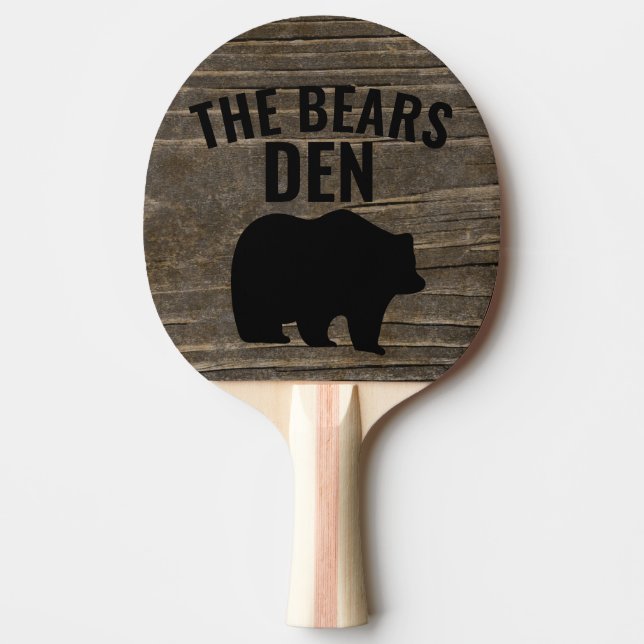 GRIZZLY BEAR DEN PING PONG PADDLES (Front)