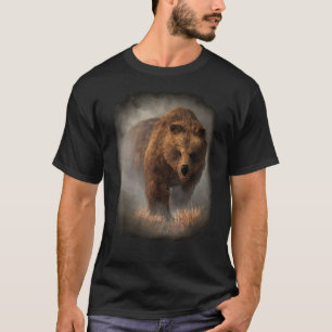 Grizzly Bear Emerging From The Fog T-Shirt