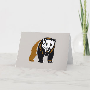 Grizzly BEAR -Endangered animal graphic - Card