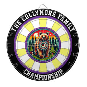 Grizzly Bear Forest Target Focus Dartboard