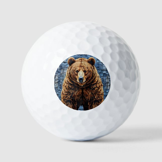 Grizzly bear golf balls (Front)