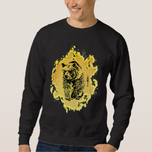 Grizzly Bear Grizzlies Motif Predator Bears Forest Sweatshirt